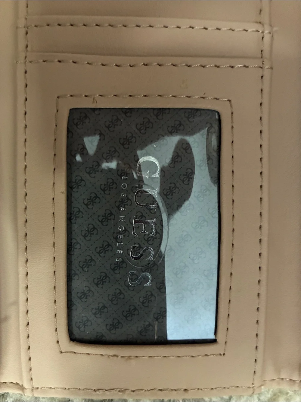 GUESS Brown Fold-Over Turn-Lock Wallet
